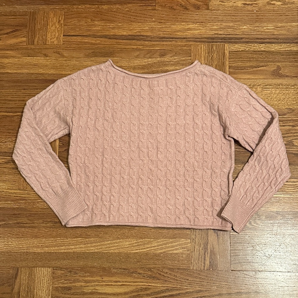 Cablecore Aeropostale Pink Blush Fisherman Box Sweater Size XS